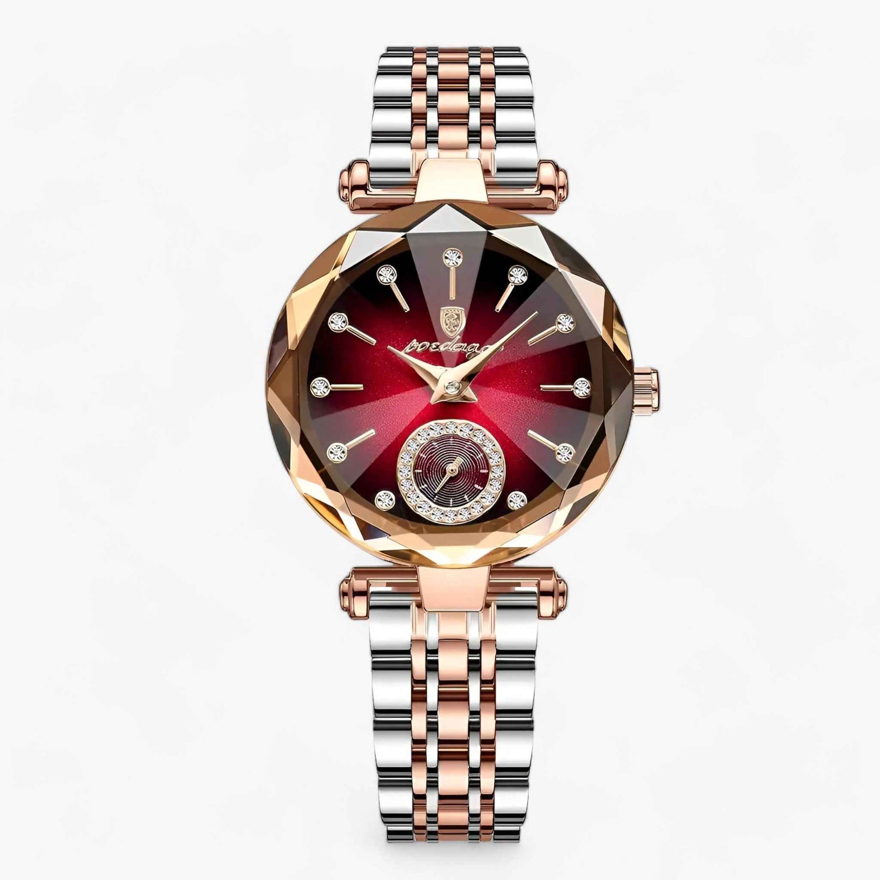 Dameshorloges : Dames Elegant Roestvrij Stalen Horloge - Goud Blauw in Goud Rood S van Pantino