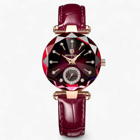 Dameshorloges : Dames Elegant Roestvrij Stalen Horloge - Goud Blauw in Goud Paars L van Pantino