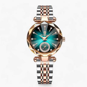 Dameshorloges : Dames Elegant Roestvrij Stalen Horloge - Goud Blauw in Goud Blauw S van Pantino