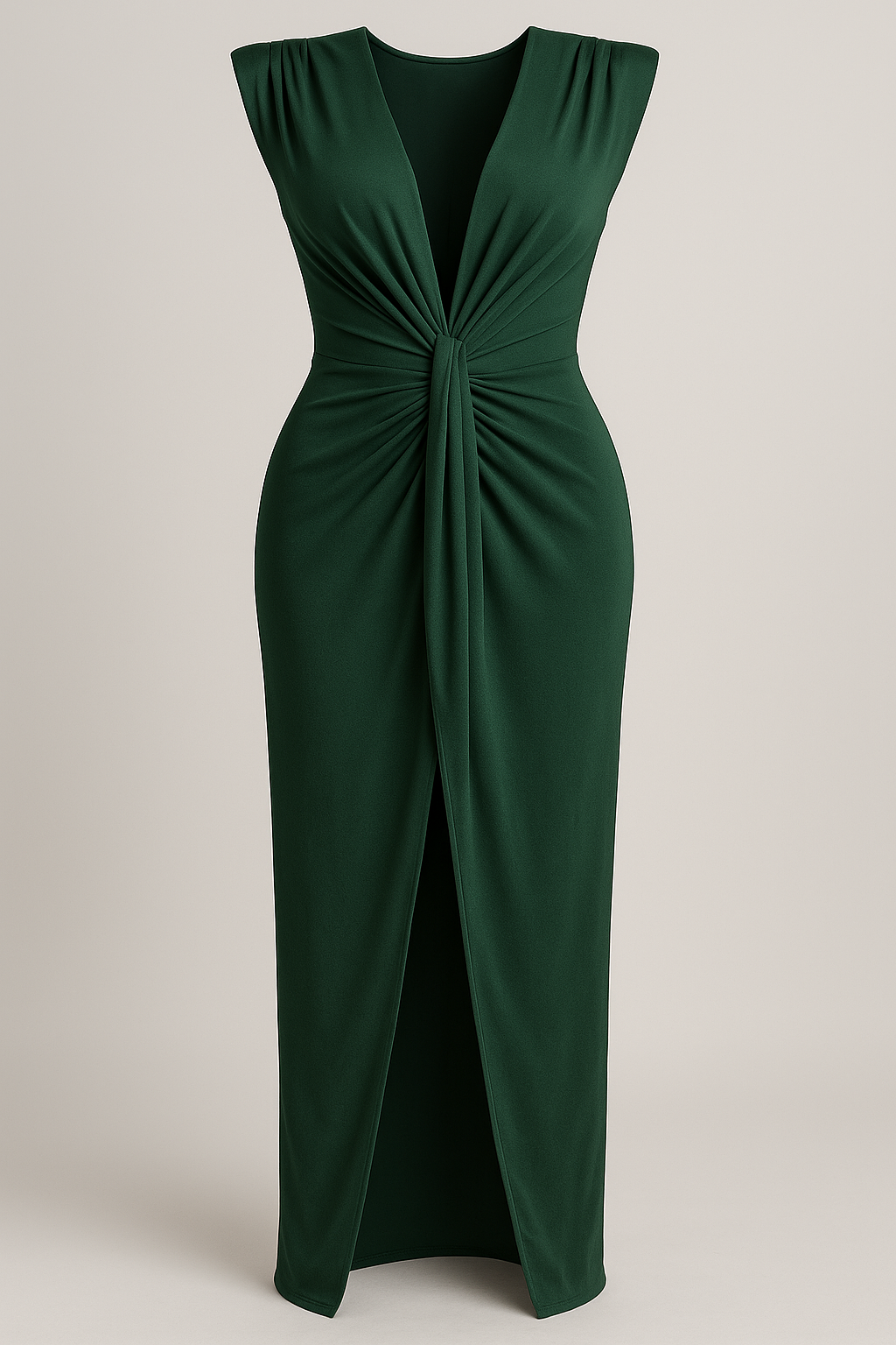 Damesjurken : Jurk Dames Rood - Elegante met Split in Groen paars One size van Pantino