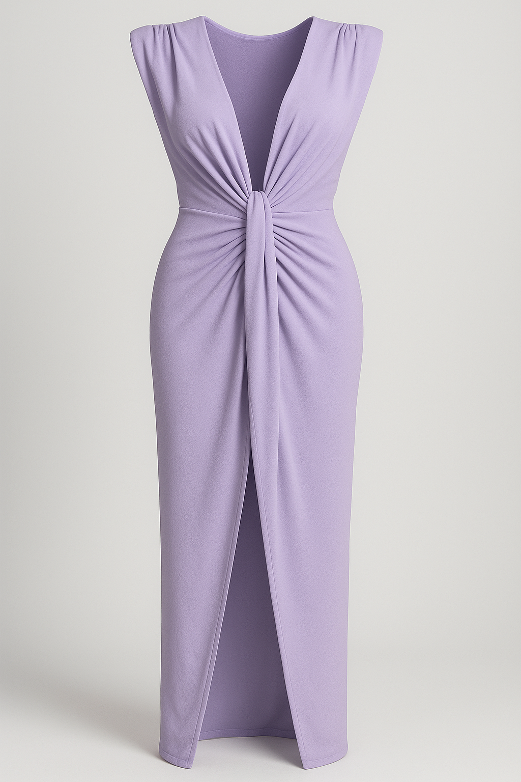 Damesjurken : Rode Dames Jurk met Split - Elegante Maxi Jurk voor Vrouwen in Paars One size van Pantino