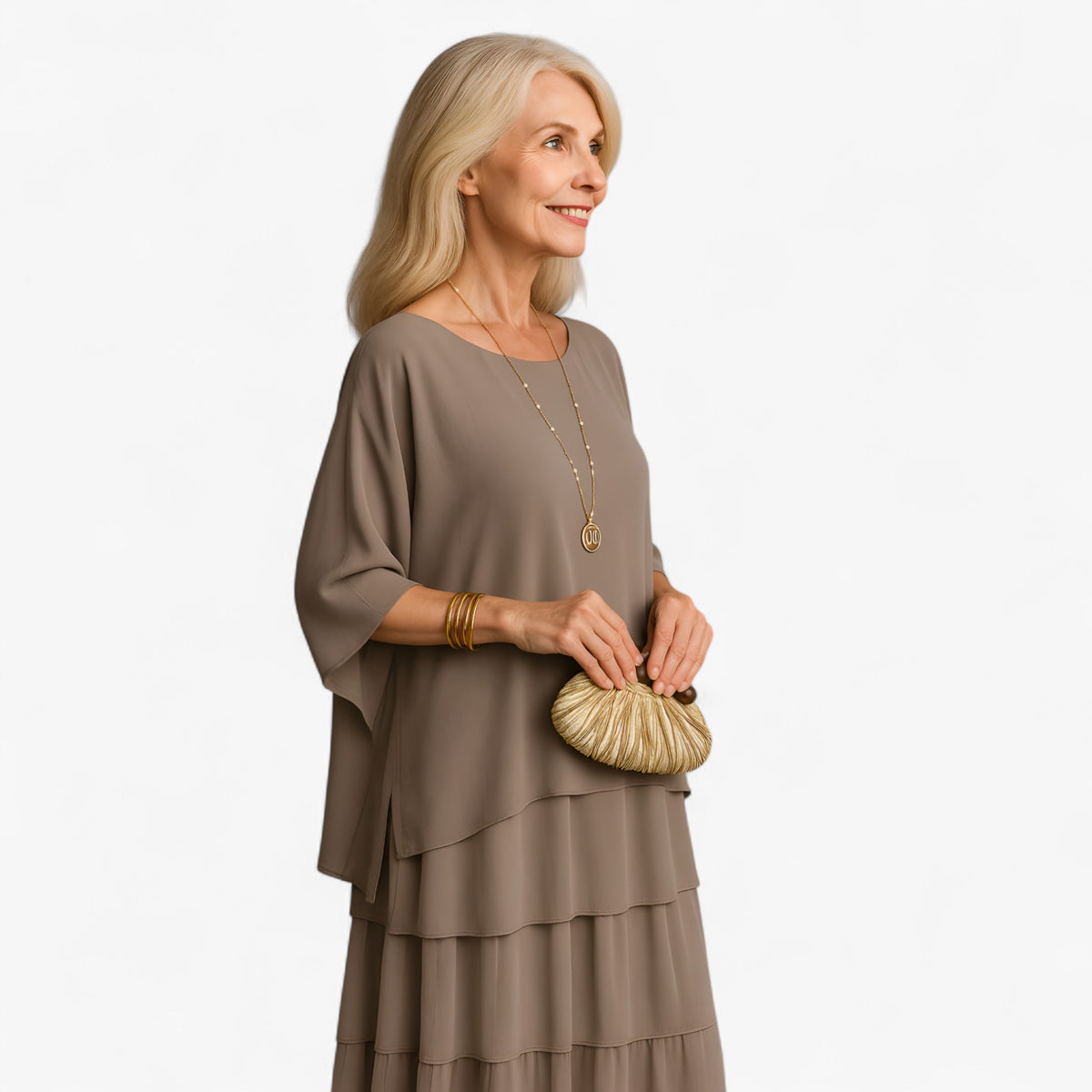 Women's Dress : Dames Maxi Jurk Groen - Elegante Lange A-lijn Jurk voor Vrouwen in van Pantino