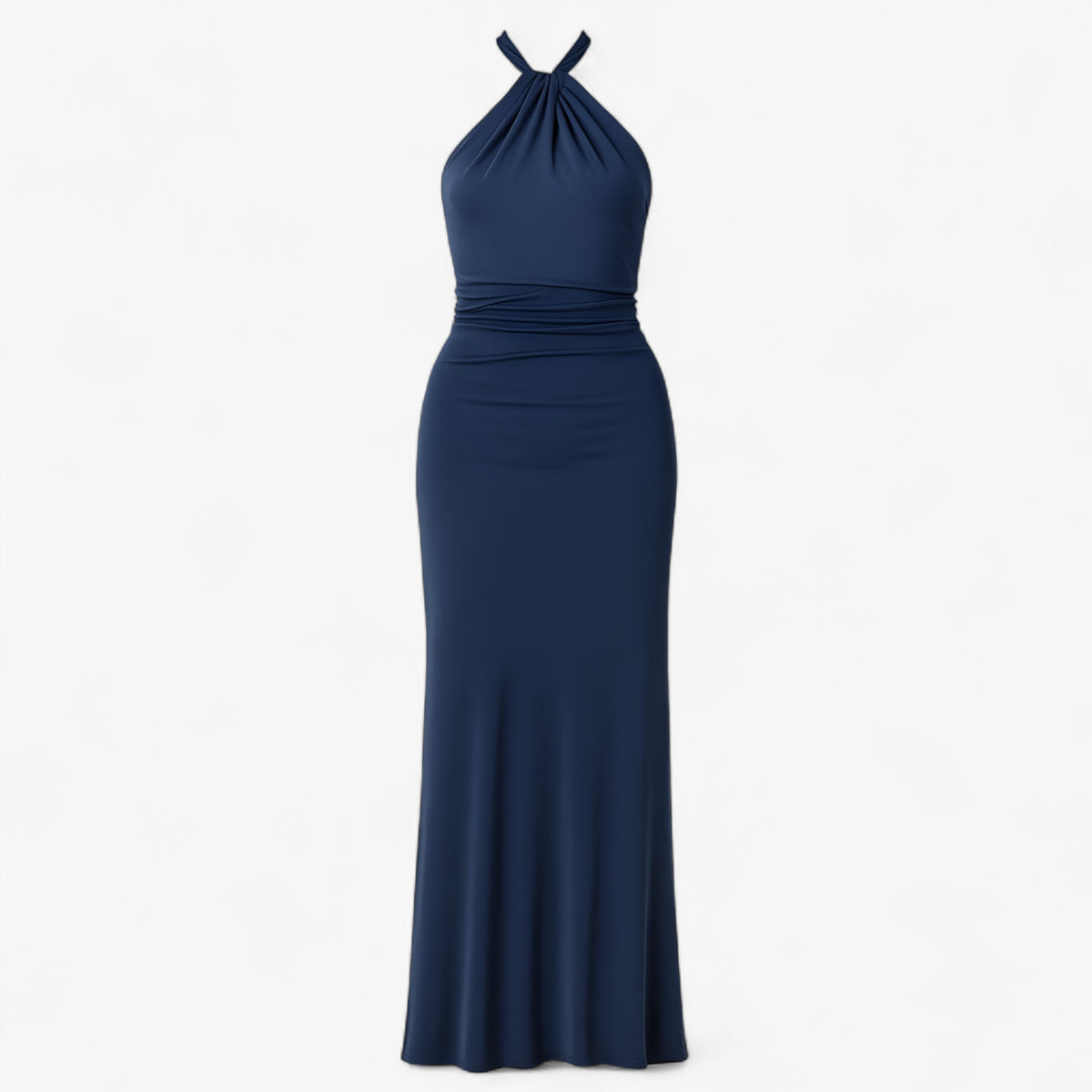 Women's Dress : Jurk Dames Blauw Navy - Elegante Lange in Blauw Navy van Pantino