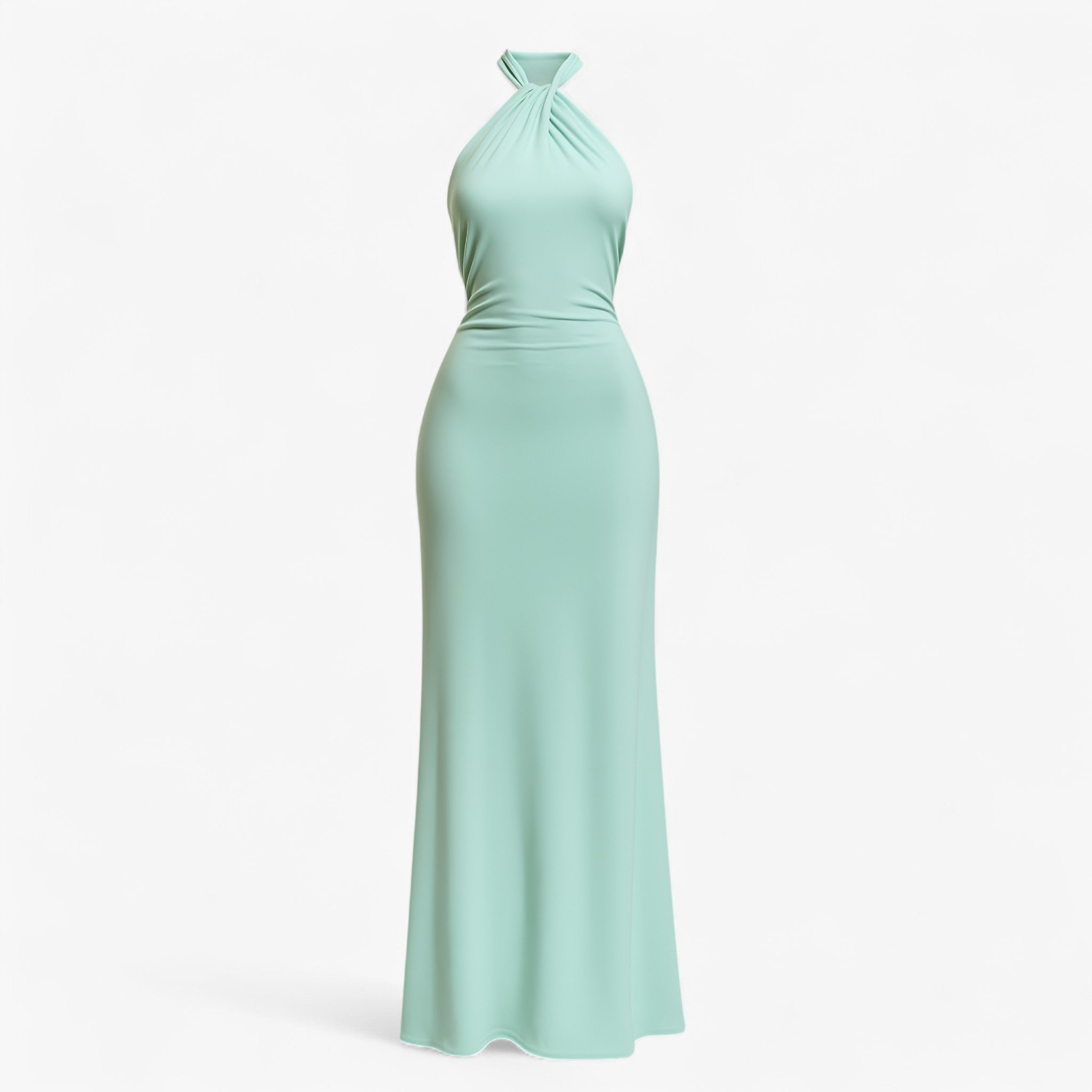 Women's Dress : Jurk Dames Blauw Navy - Elegante Lange in Blauw Groen van Pantino
