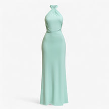 Women's Dress : Jurk Dames Blauw Navy - Elegante Lange in Blauw Groen van Pantino