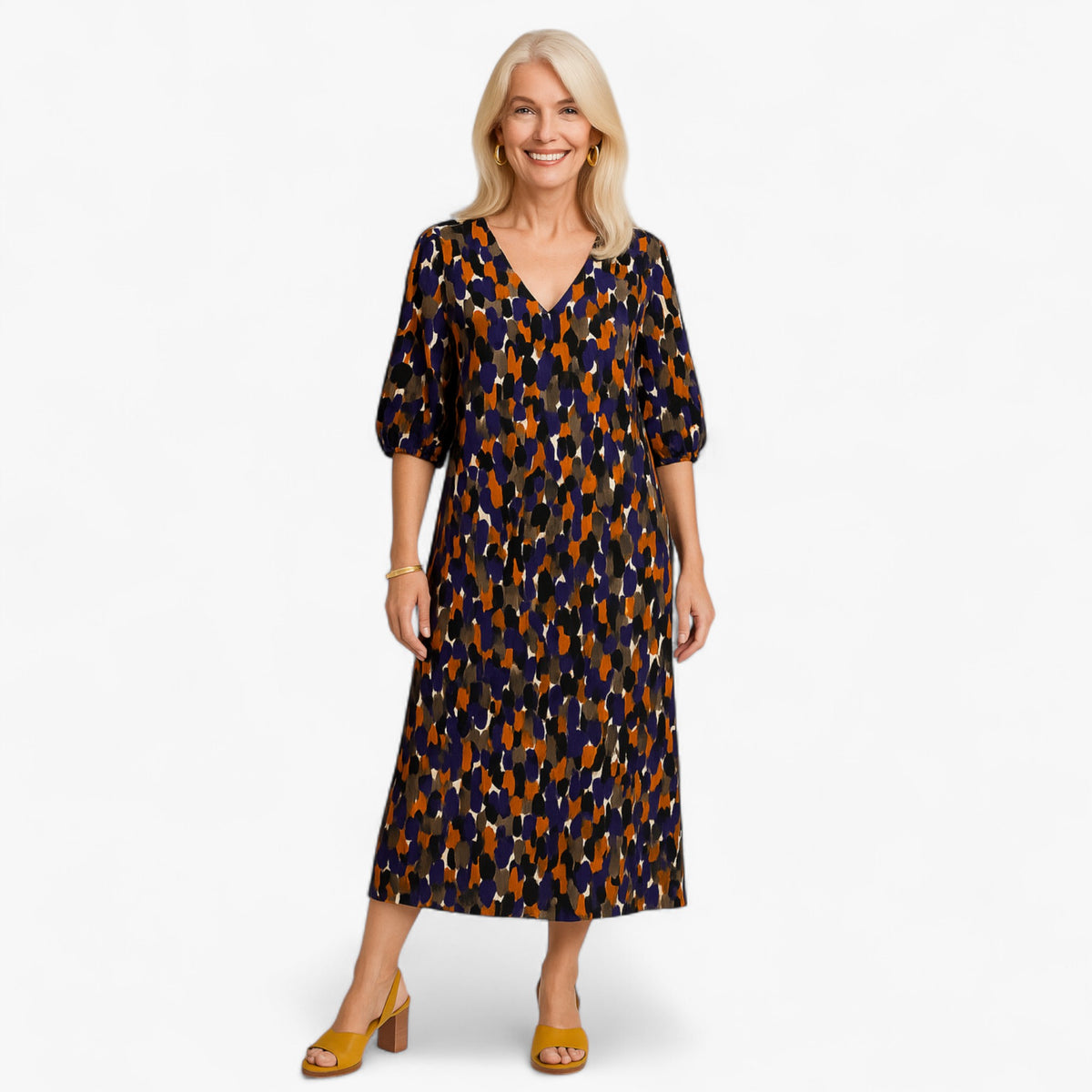 Women's Dress : Maxi Jurk Dames - Elegante Lange Vintage in van Pantino