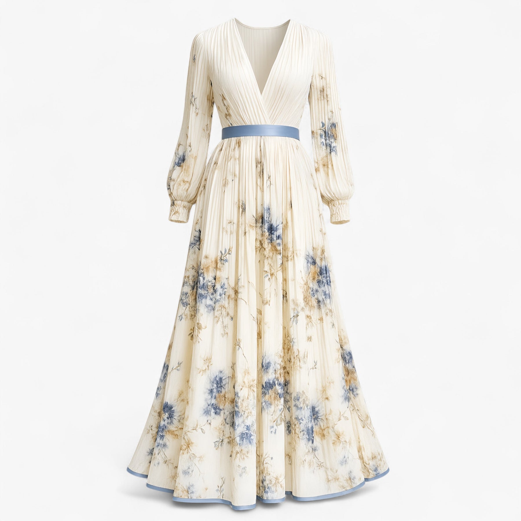 Women's Dress : Maxi Jurk Dames Wit - Elegante Lange Zomerjurk in Wit van Pantino