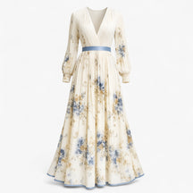 Women's Dress : Maxi Jurk Dames Wit - Elegante Lange Zomerjurk in Wit van Pantino