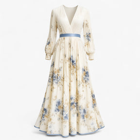 Women's Dress : Maxi Jurk Dames Wit - Elegante Lange Zomerjurk in Wit van Pantino