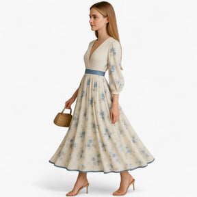 Women's Dress : Maxi Jurk Dames Wit - Elegante Lange Zomerjurk in van Pantino