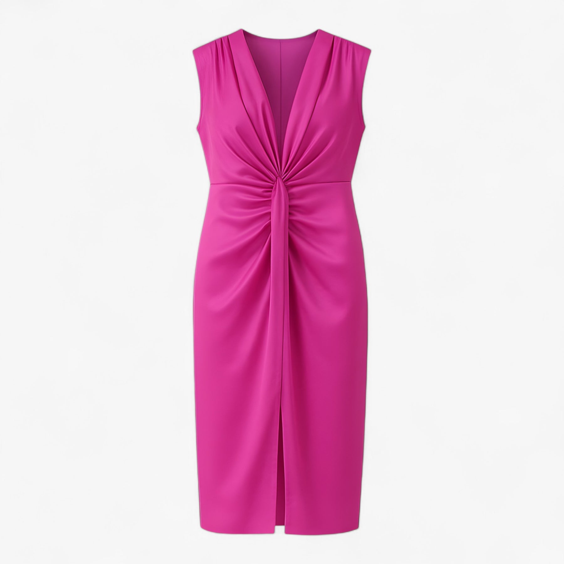 Women's Dress : Maxi Jurk Dames Blauw - Elegante met Split in Magenta Eén maat van Pantino