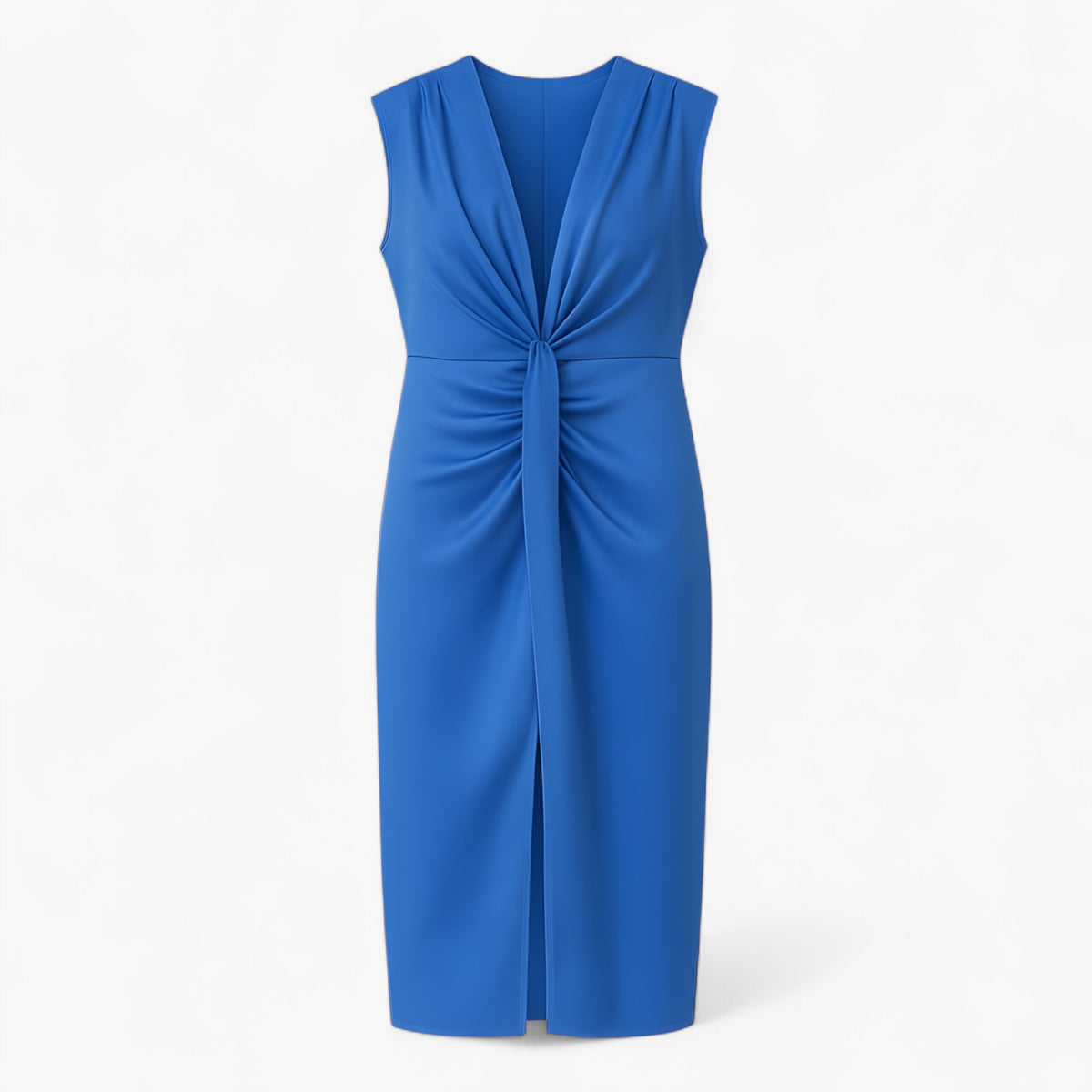 Women's Dress : Maxi Jurk Dames Blauw - Elegante met Split in Blauw Eén maat van Pantino