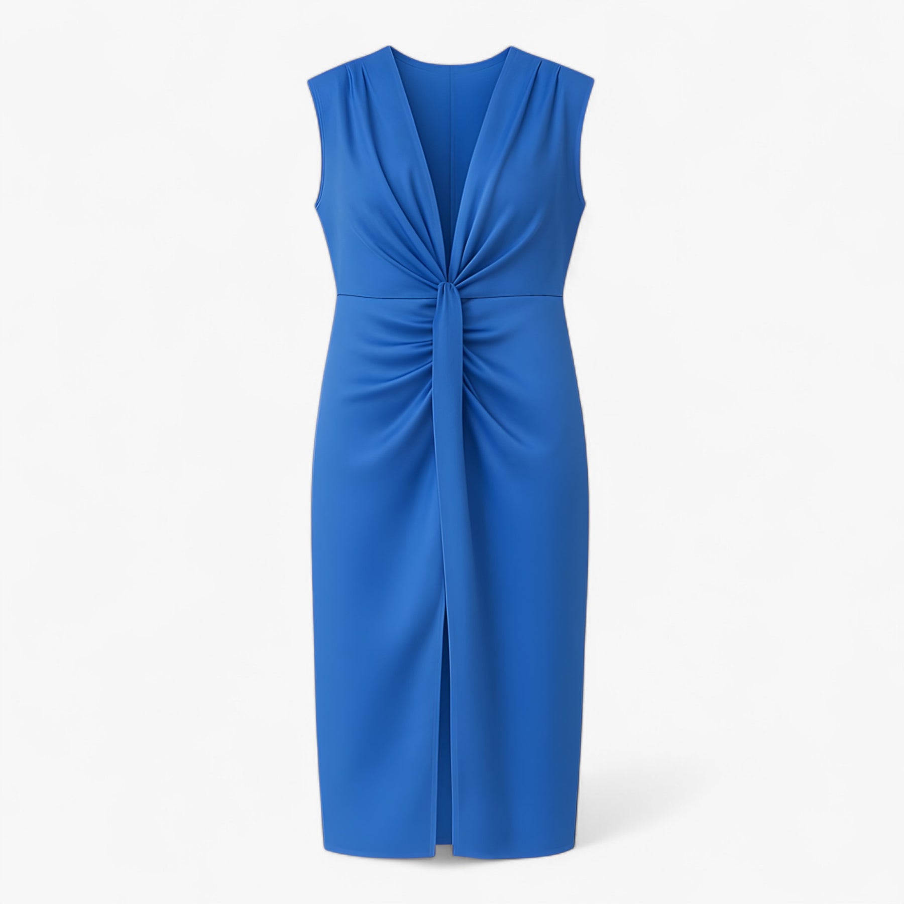 Women's Dress : Maxi Jurk Dames Blauw - Elegante met Split in Blauw Eén maat van Pantino