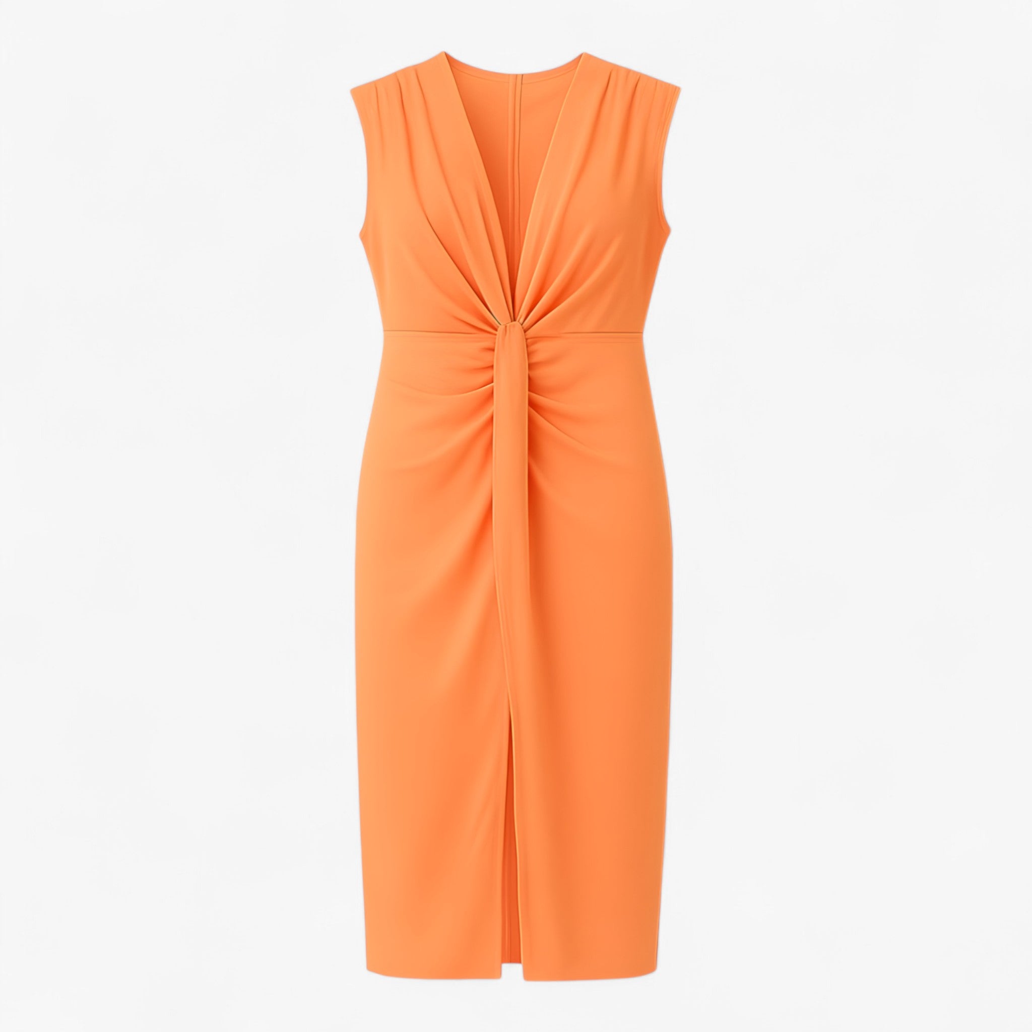 Women's Dress : Maxi Jurk Dames Blauw - Elegante met Split in Oranje Eén maat van Pantino