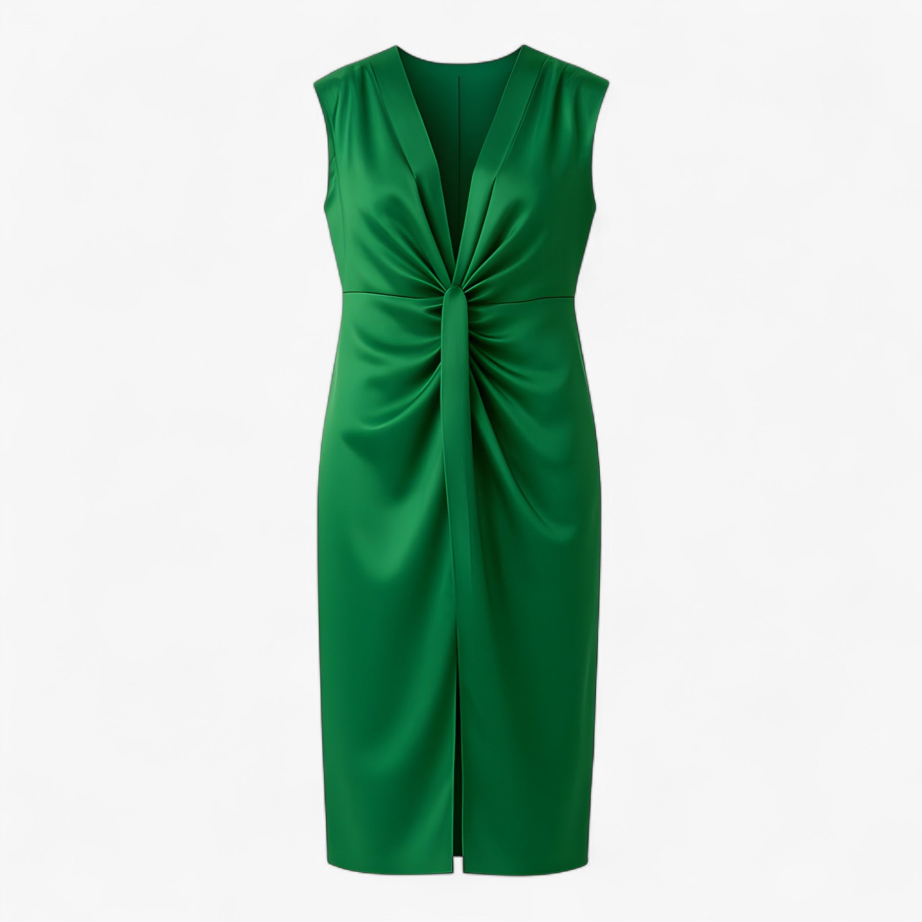 Women's Dress : Maxi Jurk Dames Blauw - Elegante met Split in Groen Eén maat van Pantino