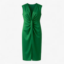 Women's Dress : Maxi Jurk Dames Blauw - Elegante met Split in Groen Eén maat van Pantino