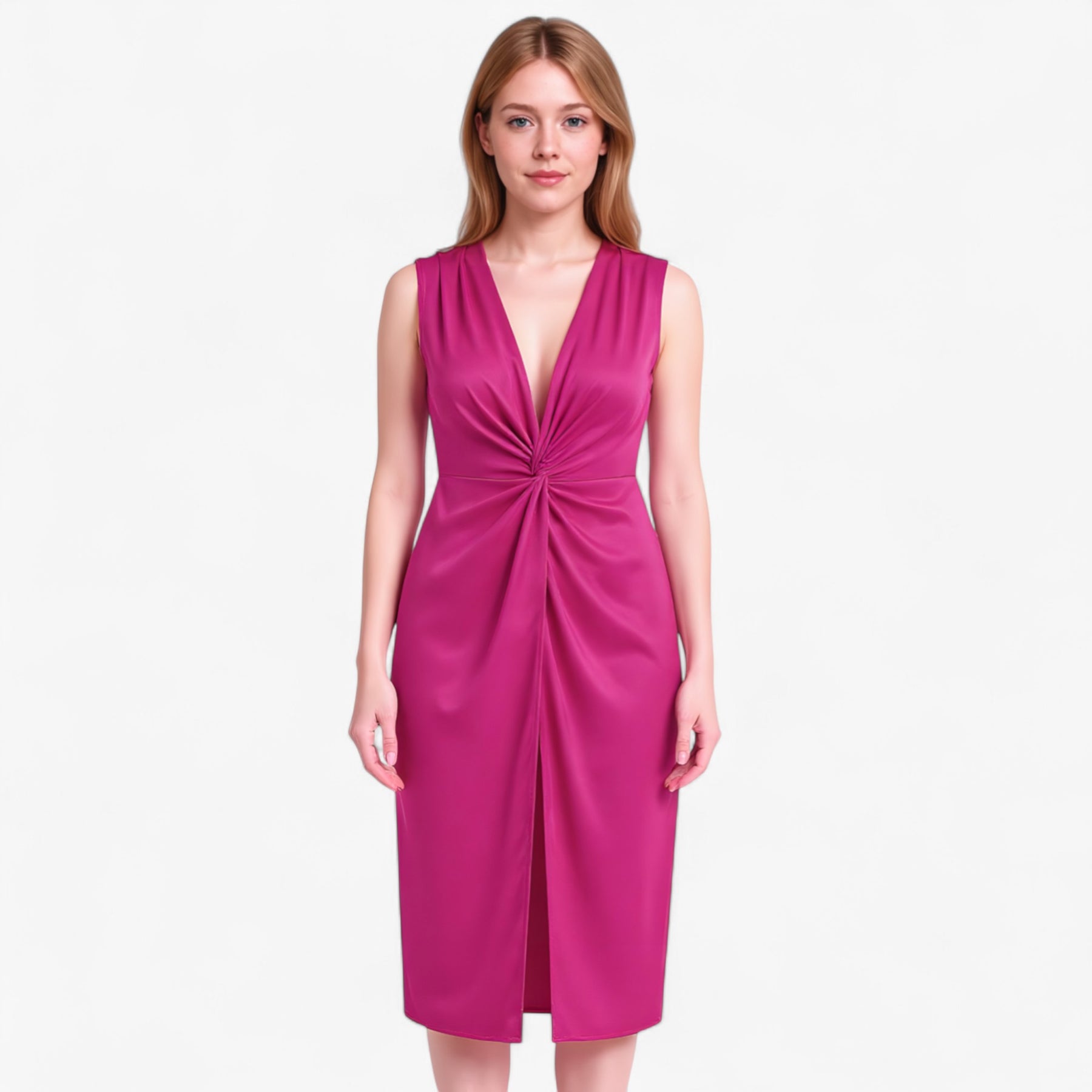 Women's Dress : Maxi Jurk Dames Blauw - Elegante met Split in van Pantino