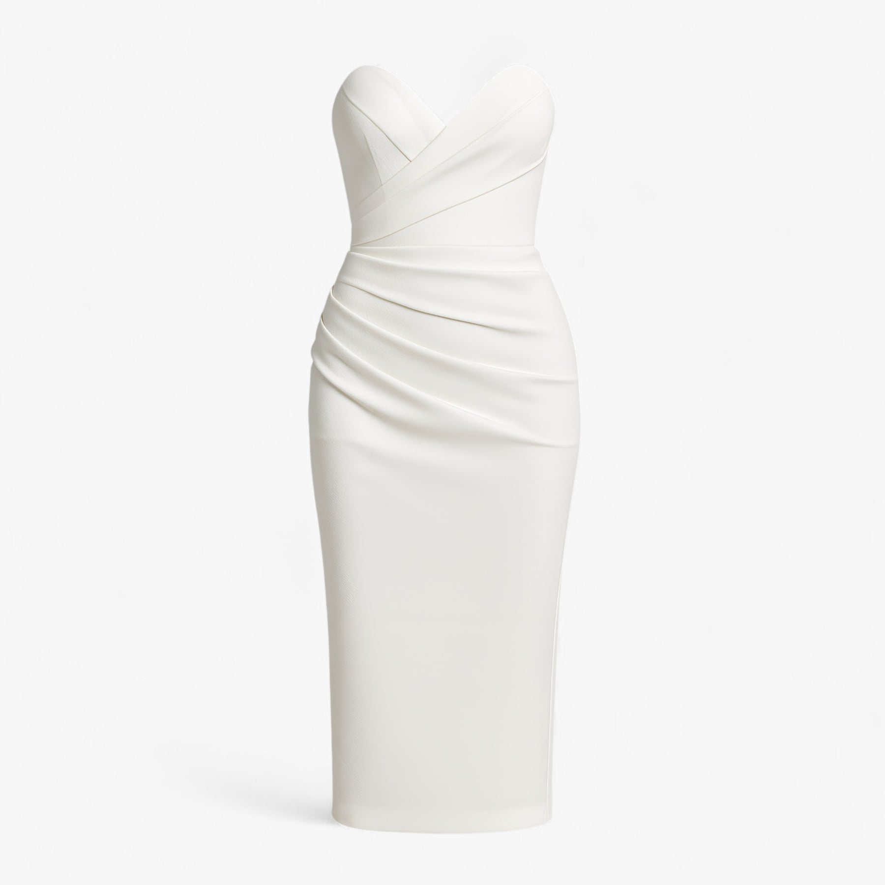 Women's Dress : Midi Jurk Dames Blauw - Elegante met Spleet in Wit van Pantino