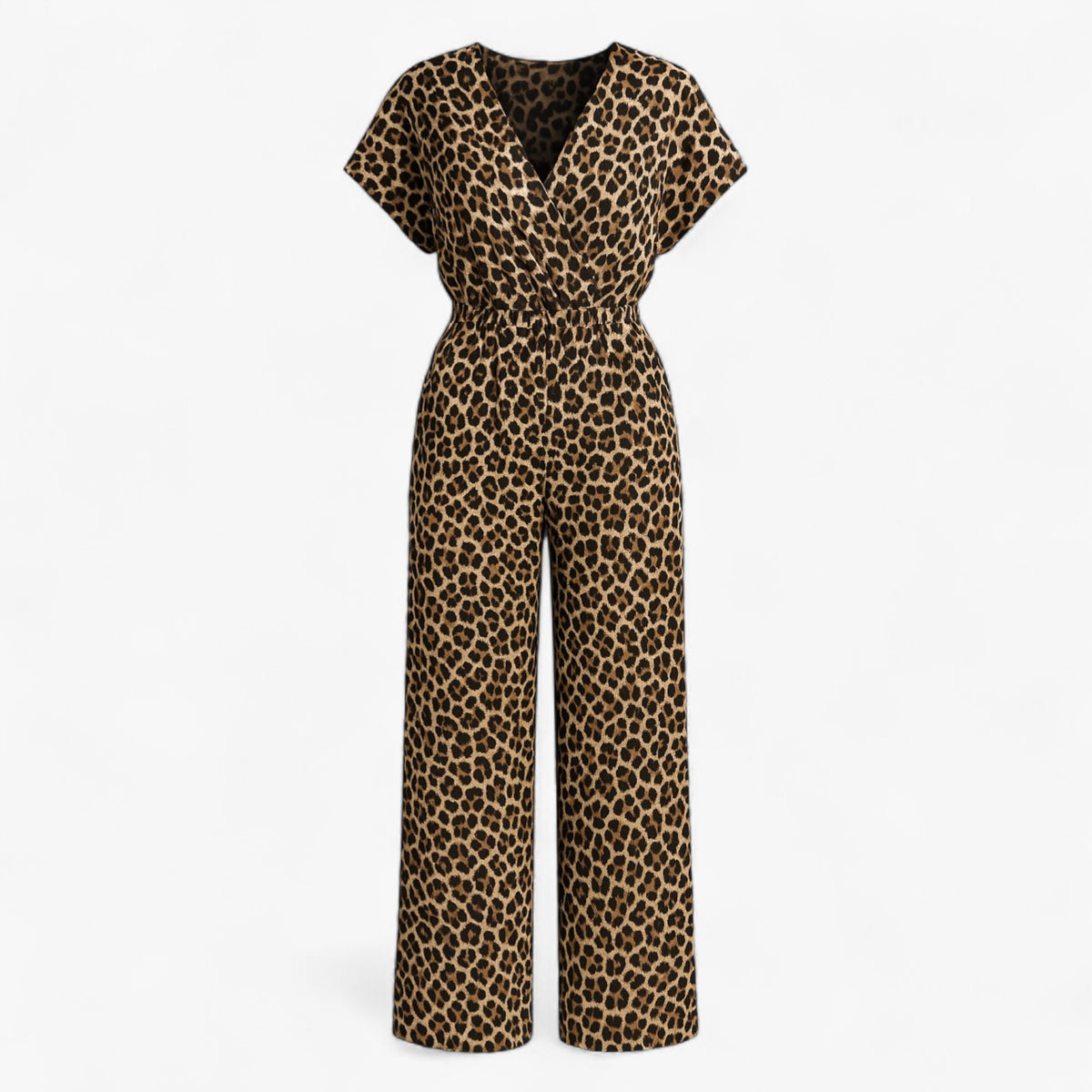 Women's Clothes : Dames Elegante Tuta met Panterprint - Bruin in Bruin van Pantino