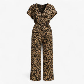 Women's Clothes : Dames Elegante Tuta met Panterprint - Bruin in Bruin van Pantino