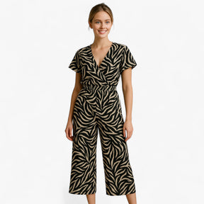 Women's Clothes : Dames Elegante Tuta met Panterprint - Bruin in van Pantino