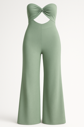 Jumpsuits en Rompers : Dames Elegante Jumpsuit voor Elke Gelegenheid - Groen in Groen van Pantino