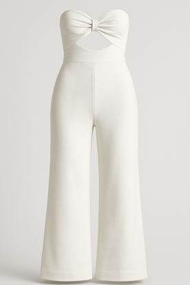 women's jumpsuit : Dames Elegante Jumpsuit voor Elke Gelegenheid - Groen in Wit van Pantinoshop