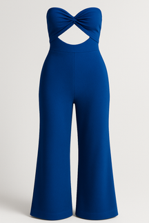Jumpsuits en Rompers : Dames Elegante Jumpsuit voor Elke Gelegenheid - Groen in Blauw van Pantino