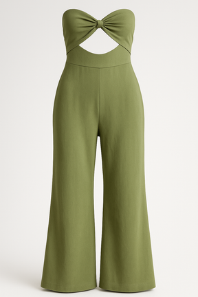 Jumpsuits en Rompers : Dames Elegante Jumpsuit voor Elke Gelegenheid - Groen in Salie van Pantino