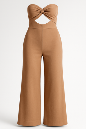 Jumpsuits en Rompers : Dames Elegante Jumpsuit voor Elke Gelegenheid - Groen in Modder van Pantino