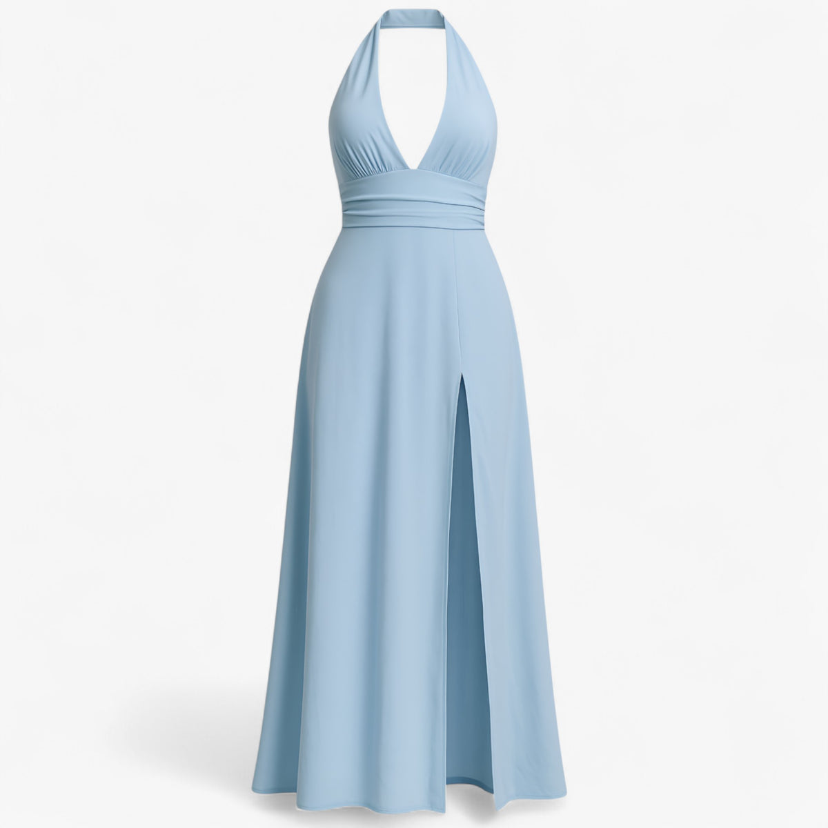 Women's Dress : Dames Zomerjurk Blauw - Elegante Mouwloze Jurk voor Vrouwen in Blauw van Pantino