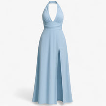 Women's Dress : Dames Zomerjurk Blauw - Elegante Mouwloze Jurk voor Vrouwen in Blauw van Pantino