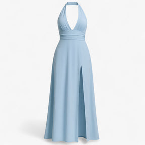 Women's Dress : Dames Zomerjurk Blauw - Elegante Mouwloze Jurk voor Vrouwen in Blauw van Pantino