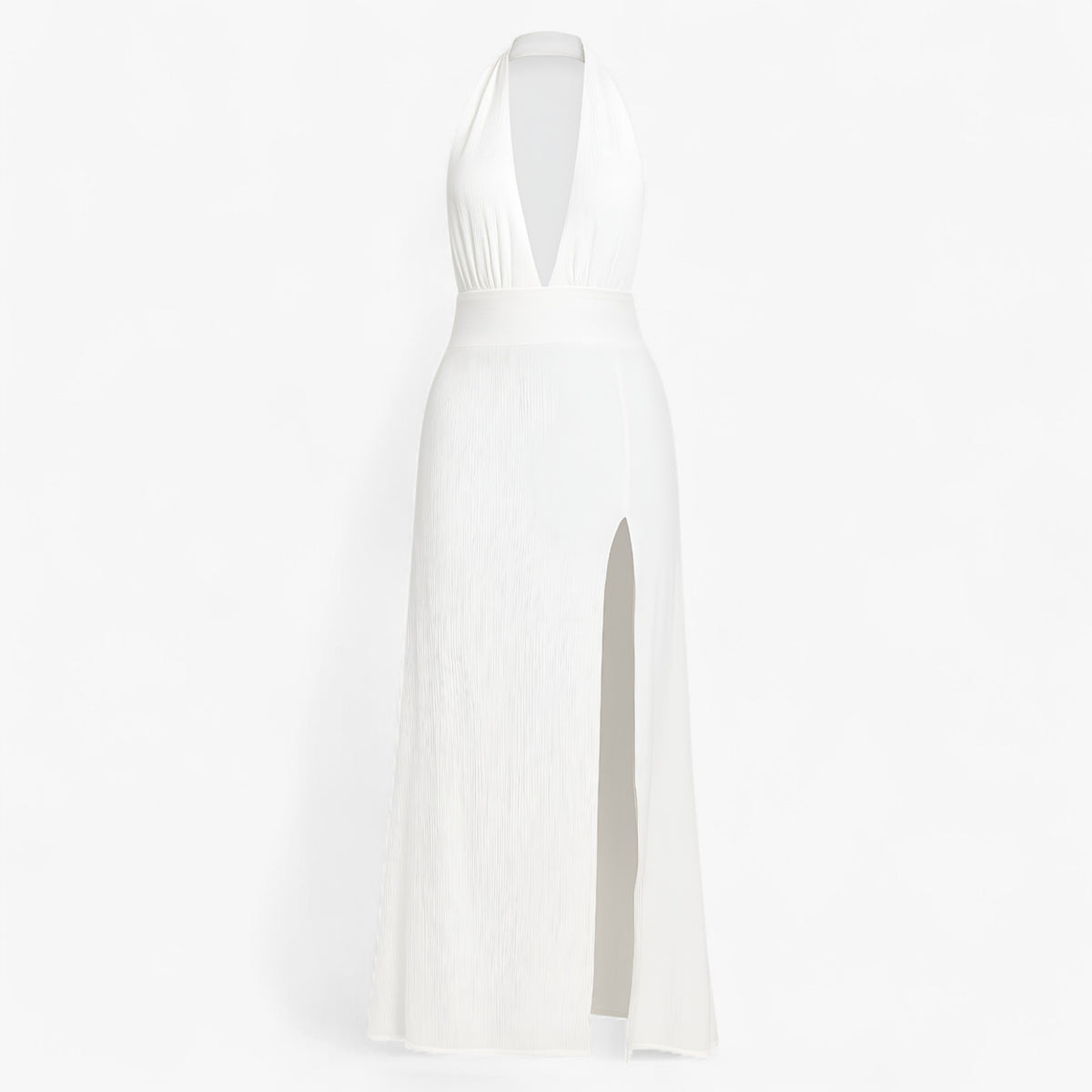 Women's Dress : Dames Zomerjurk Blauw - Elegante Mouwloze Jurk voor Vrouwen in Wit van Pantino