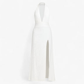 Women's Dress : Dames Zomerjurk Blauw - Elegante Mouwloze Jurk voor Vrouwen in Wit van Pantino