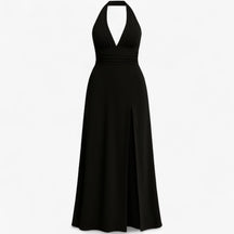 Women's Dress : Dames Zomerjurk Blauw - Elegante Mouwloze Jurk voor Vrouwen in Zwart van Pantino