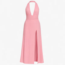 Women's Dress : Dames Zomerjurk Blauw - Elegante Mouwloze Jurk voor Vrouwen in Roze van Pantino