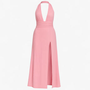 Women's Dress : Dames Zomerjurk Blauw - Elegante Mouwloze Jurk voor Vrouwen in Roze van Pantino