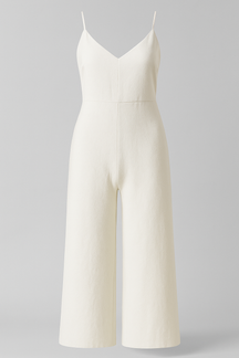 Jumpsuit : Dames Jumpsuit Zonder Mouwen - Wit in Wit van Pantino