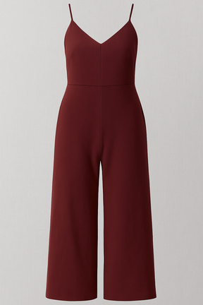 Jumpsuit : Dames Jumpsuit Zonder Mouwen - Wit in Bordeaux van Pantino