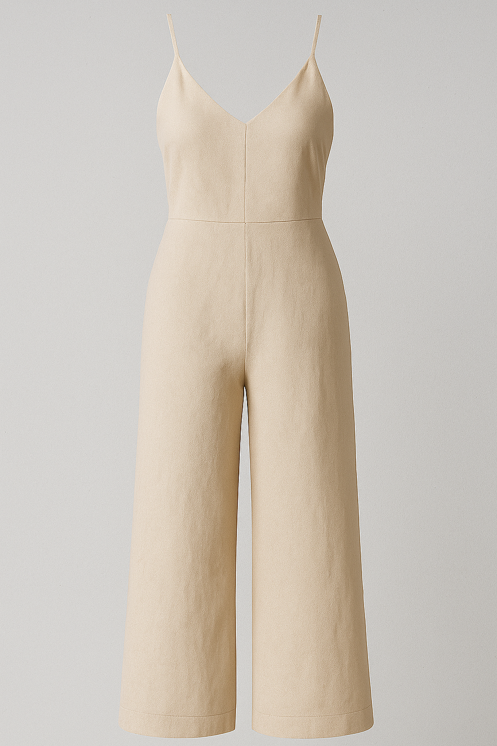 Jumpsuit : Dames Jumpsuit Zonder Mouwen - Wit in Beige van Pantino