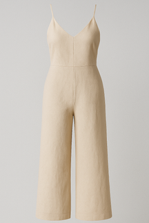 Jumpsuit : Dames Jumpsuit Zonder Mouwen - Wit in Beige van Pantino