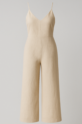 Jumpsuit : Dames Jumpsuit Zonder Mouwen - Wit in Beige van Pantino