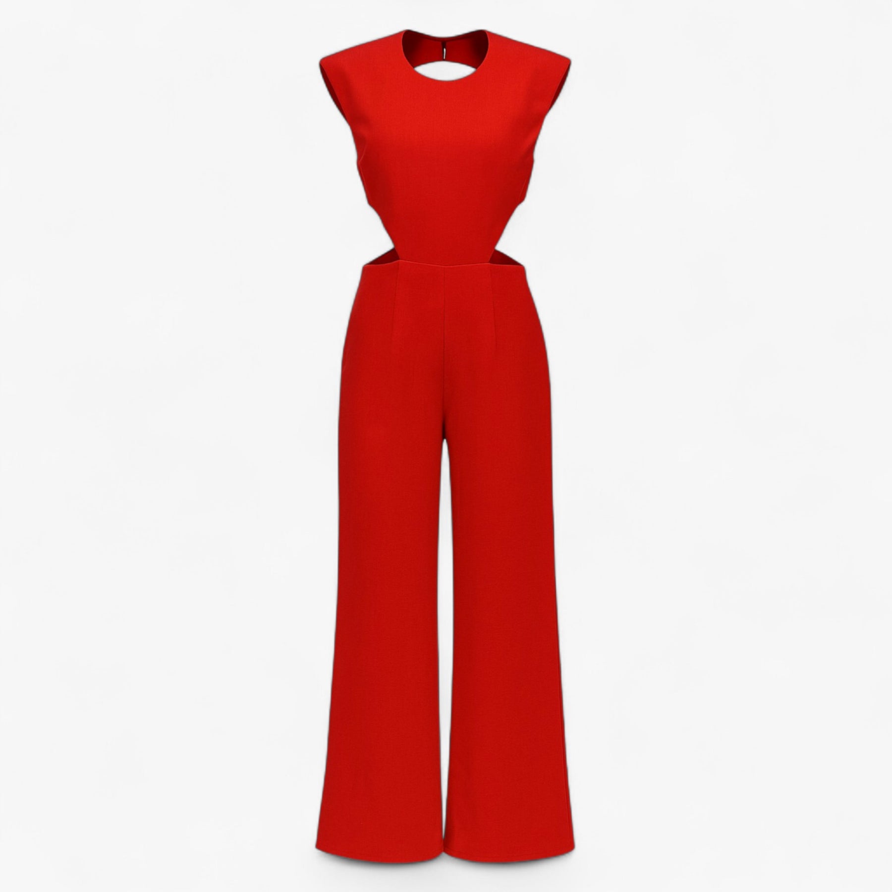 Women's Clothes : Dames Feestelijke Jumpsuit Zwart Elegant in Rood van Pantino