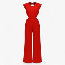 Women's Clothes : Dames Feestelijke Jumpsuit Zwart Elegant in Rood van Pantino