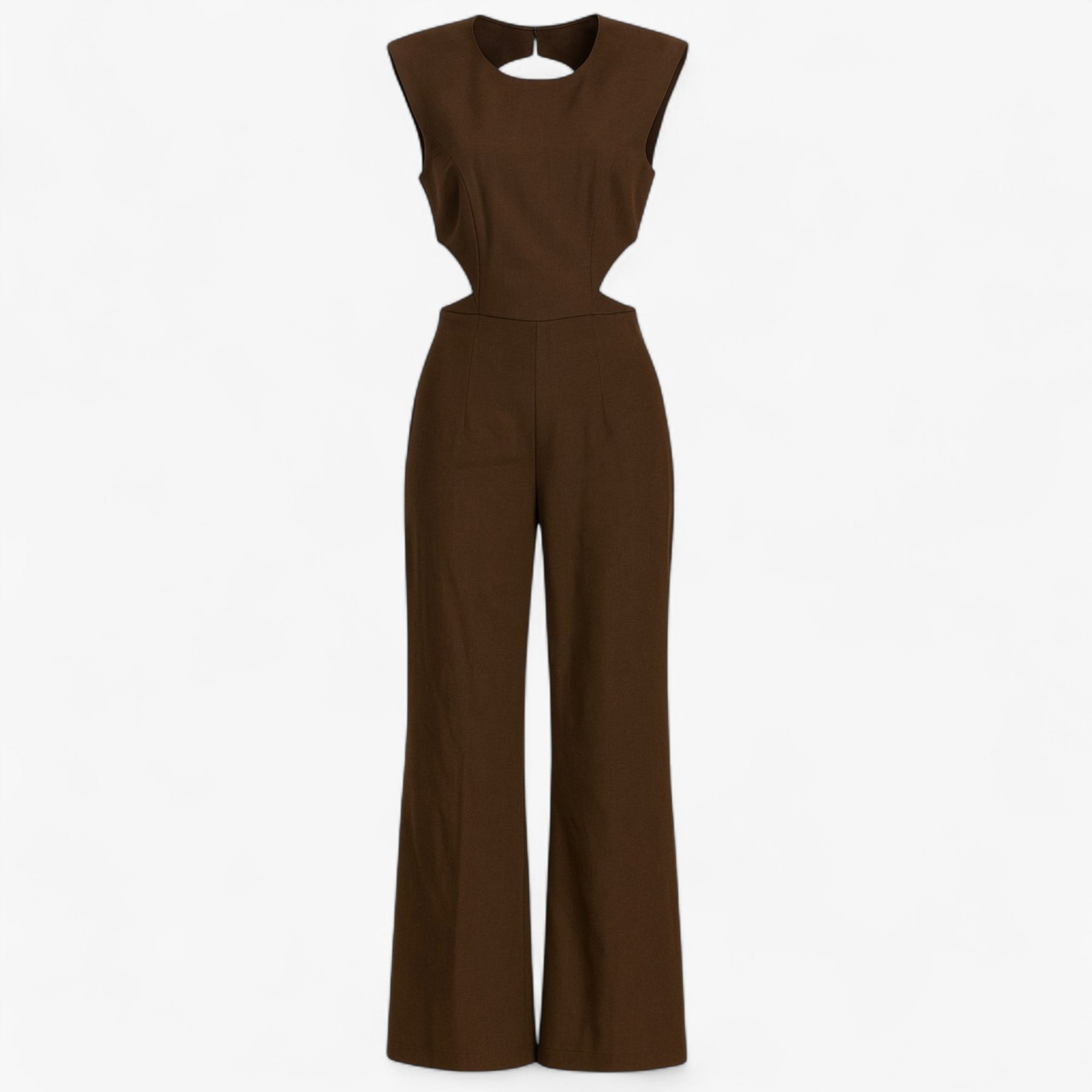 Women's Clothes : Dames Feestelijke Jumpsuit Zwart Elegant in Bruin van Pantino