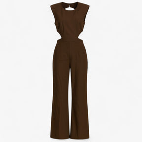 Women's Clothes : Dames Feestelijke Jumpsuit Zwart Elegant in Bruin van Pantino