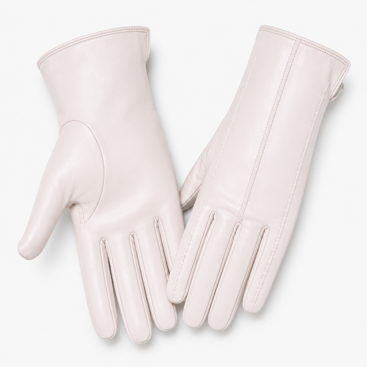 Gloves : Dames Handschoenen van Echt Leer in melkwit van Pantino