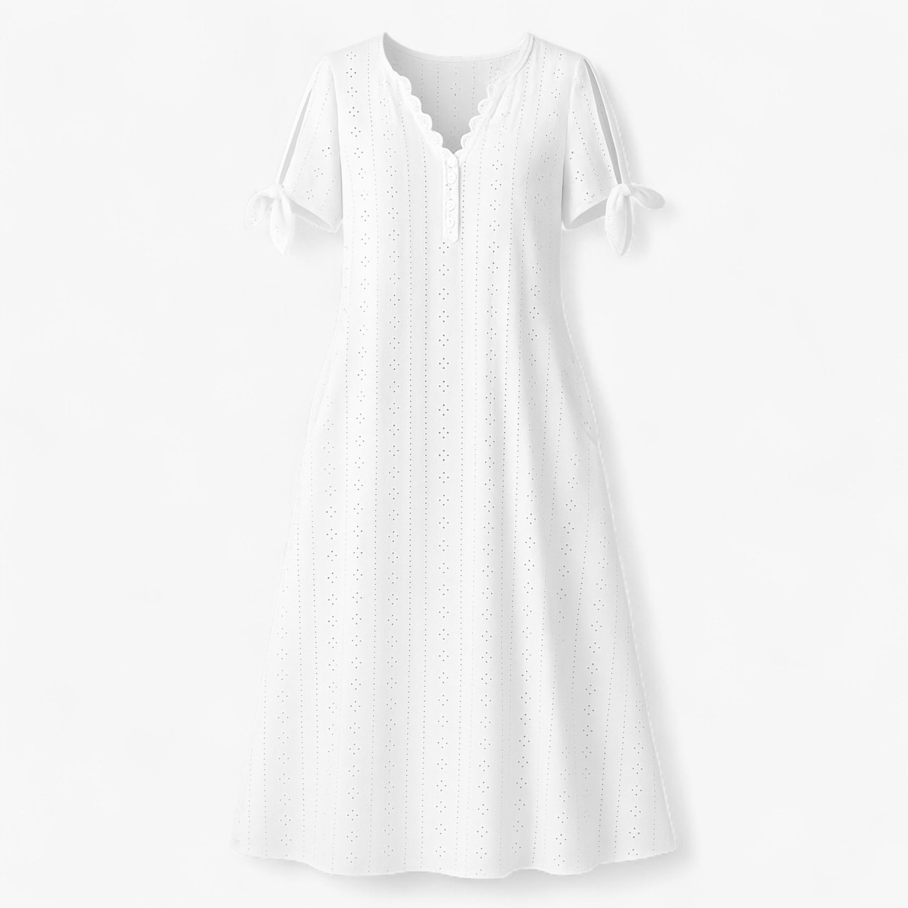 Women's Dress : Dames Jurken Zomer V-hals Elegant - Wit in Wit van Pantino