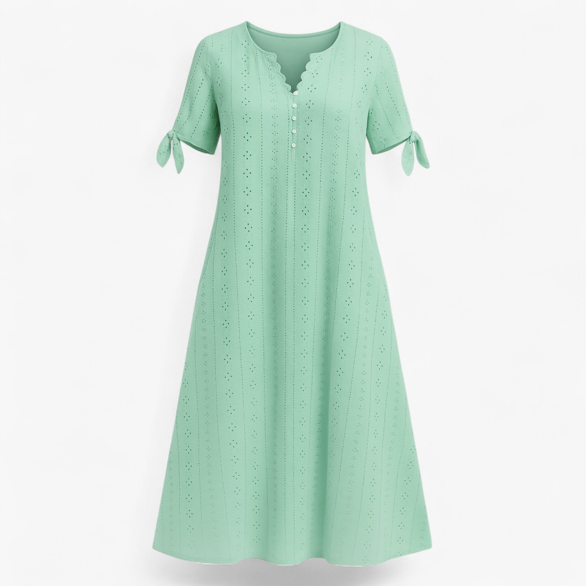 Women's Dress : Dames Jurken Zomer V-hals Elegant - Wit in Groen van Pantino